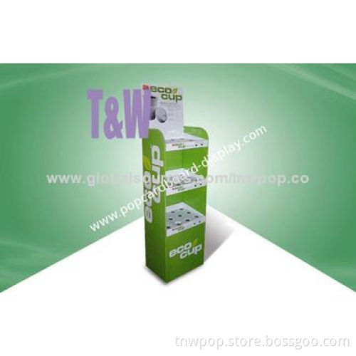 Fashionable POP floor display stand, popular design for cup beverage, customized size and designNew